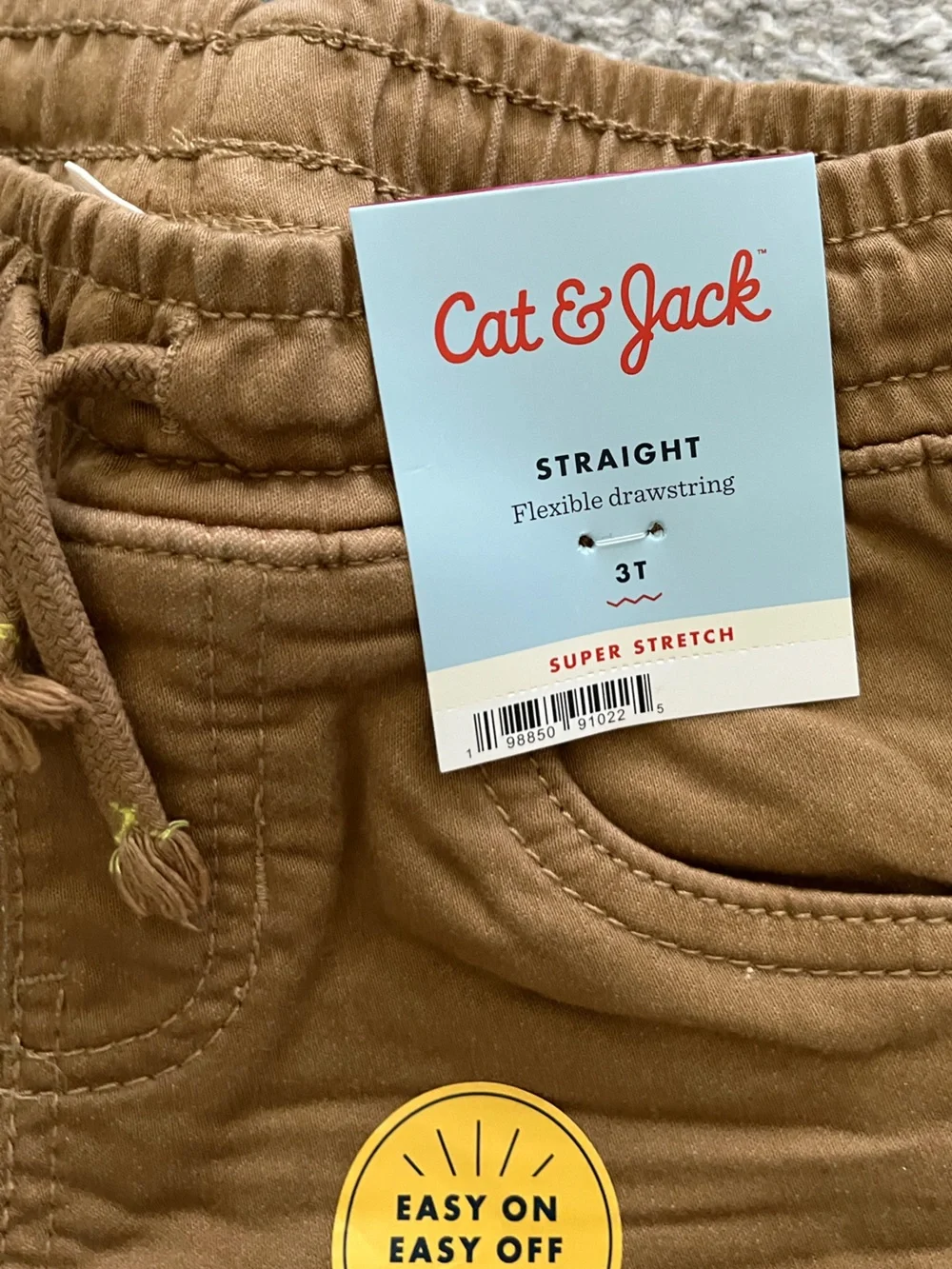 NWT Boys Cat & Jack Toddler Dark Blue Denim Jeans & Khaki Pants -3T